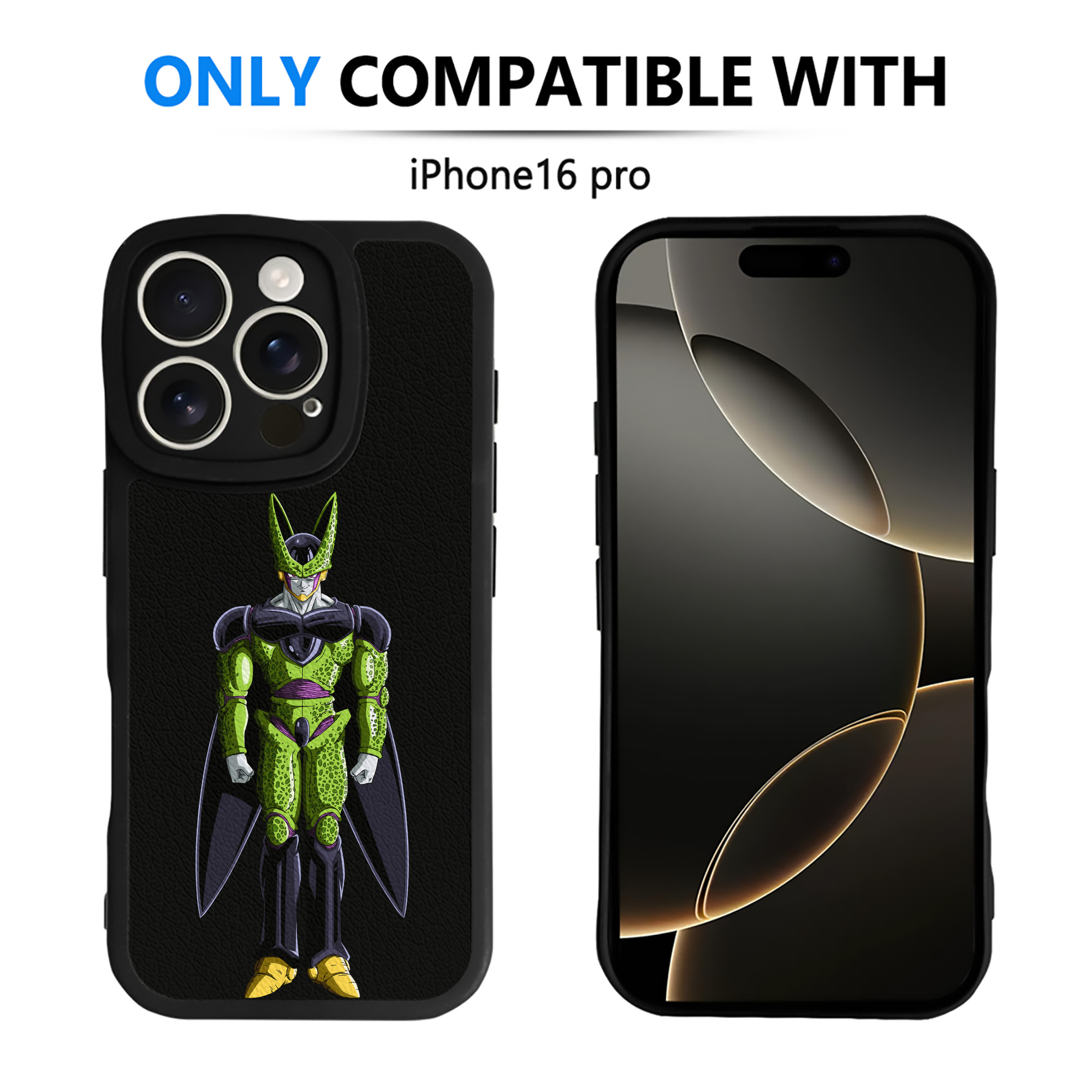 （画像用） ドラゴンボール セル DRAGON BALL Cell 【iPhone 16シリーズ対応】シリコンスマホケース（レザー調） 材質：シリコン